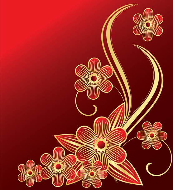 Floral background - Vector, afbeelding