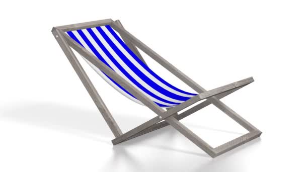 3D sun-bed, white background - great for topics like holiday etc. - Video