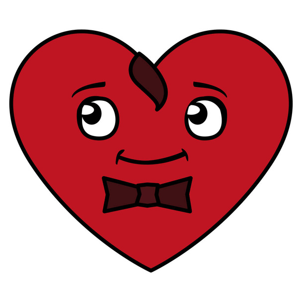 srdce s charakterem emotikonu motýlek - Vektor, obrázek