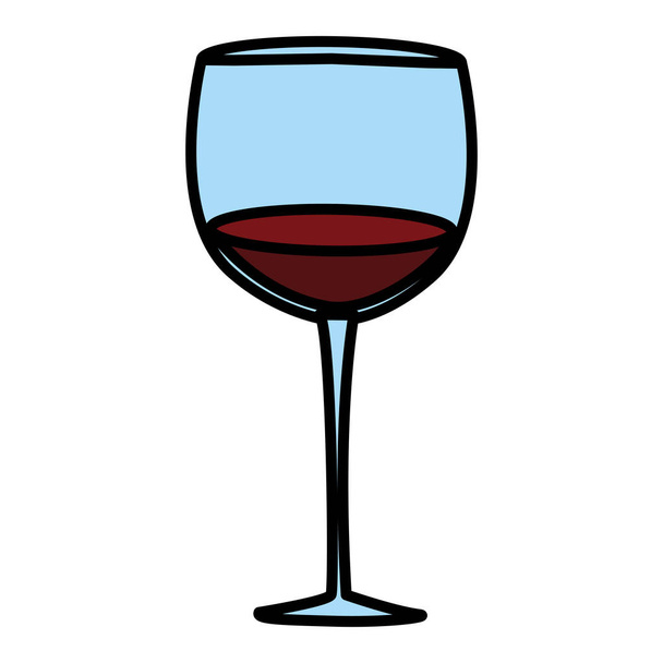 ワイン カップ分離アイコン ベクトル イラスト デザイン - ベクター画像
