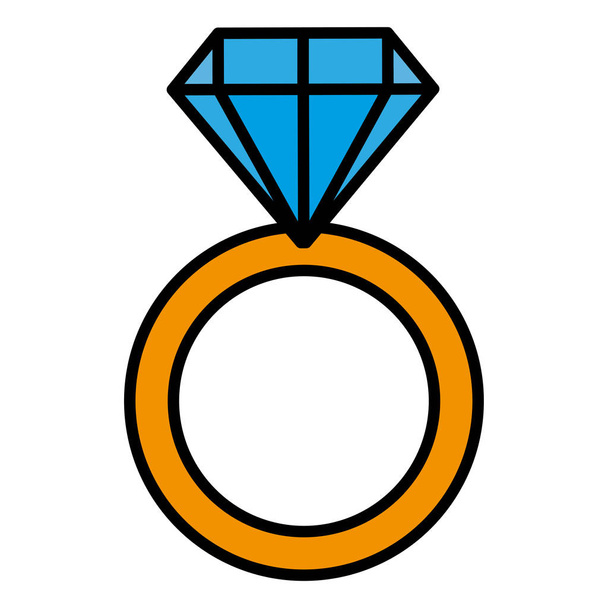 кольцо с бриллиантовой любовью
 - Вектор,изображение