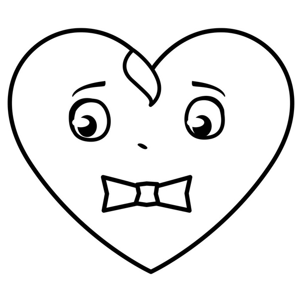 сердце с характером смайлика бабочки
 - Вектор,изображение