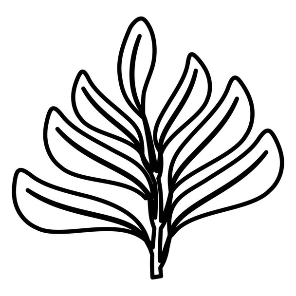 tropikal yaprak ekoloji simgesi - Vektör, Görsel