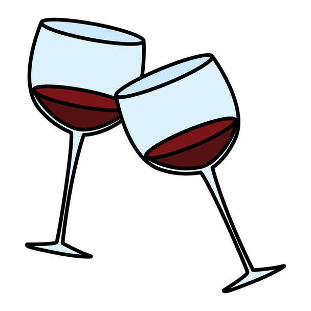 copos de vinho brinde ícone
 - Vetor, Imagem