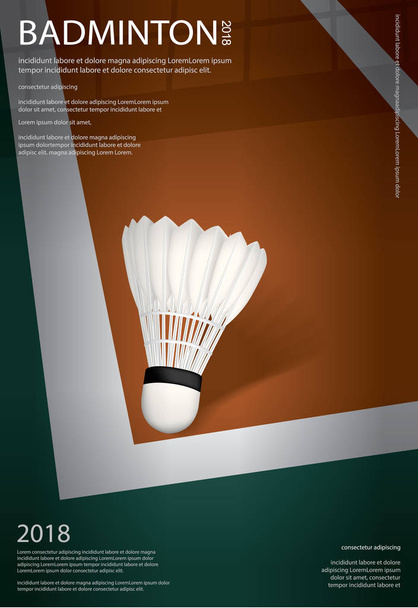 Badminton Championship plakátový vektor ilustrace - Vektor, obrázek