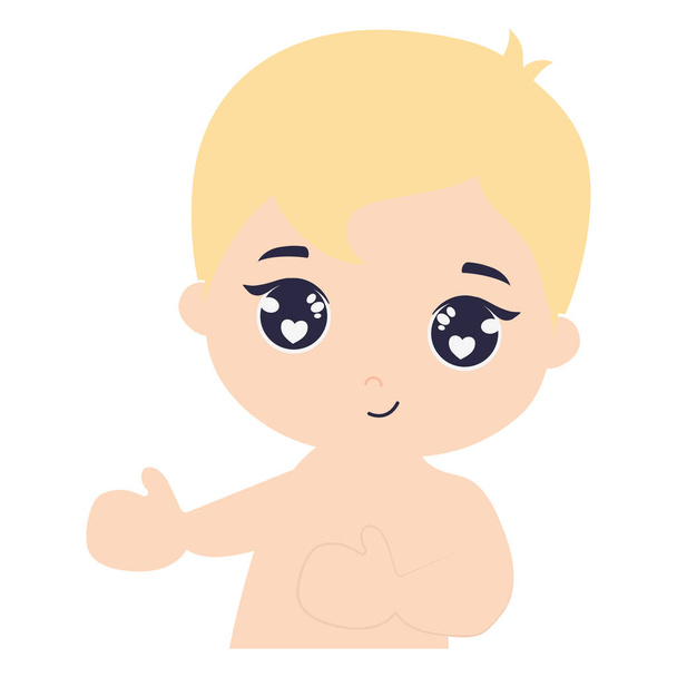 cute and little baby love - Vector, Image