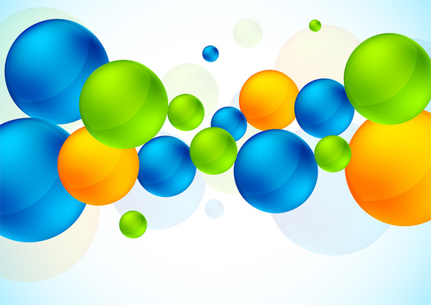 Abstract background with colorful spheres - Vecteur, image