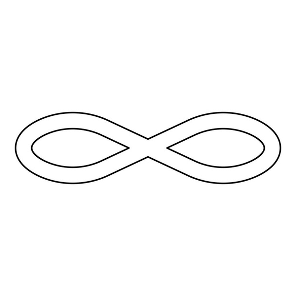 Infinity symbol it is the black color icon . - Vector, Image