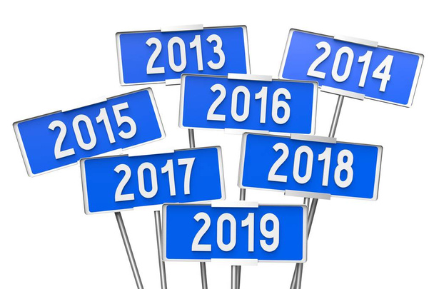 2019 New Year concept - signboards - Foto, afbeelding