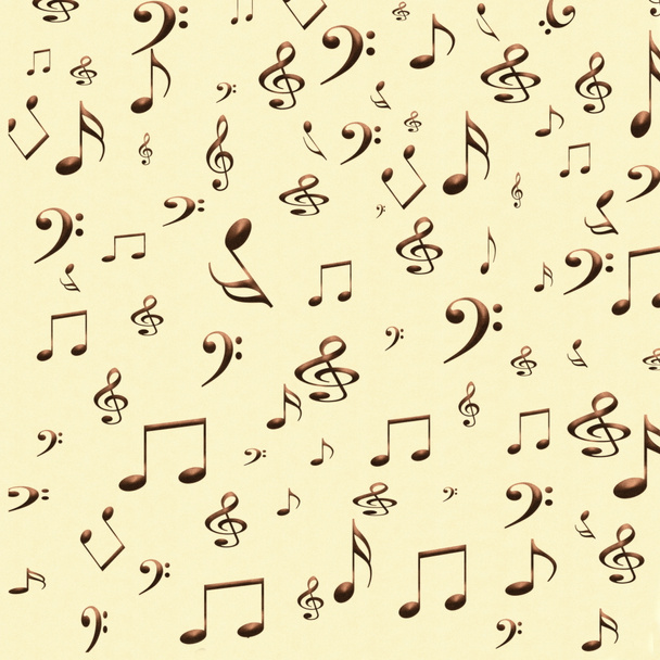 Creative concept background of musical notes and symbols.  - Photo, Image