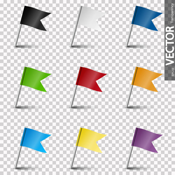 колекція різних штифтових голкових канцелярських приладдя в різних кольорах з векторною прозорістю
 - Вектор, зображення