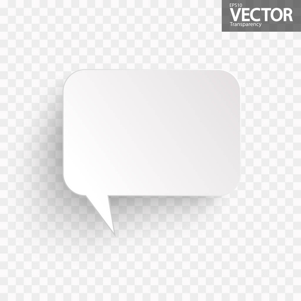 illustration of speech bubble with shadow looking like sticker with transparency in vector file - Vector, Image