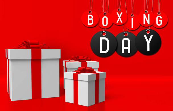 Boxing Day sale illustration - great for topics like Christmas sale/ discount etc. - Φωτογραφία, εικόνα