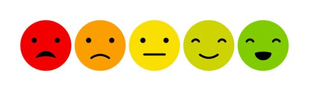 Emoticones de la expresión escala del estado de ánimo
 - Vector, imagen
