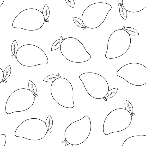 Seamless pattern with mango - Vetor, Imagem
