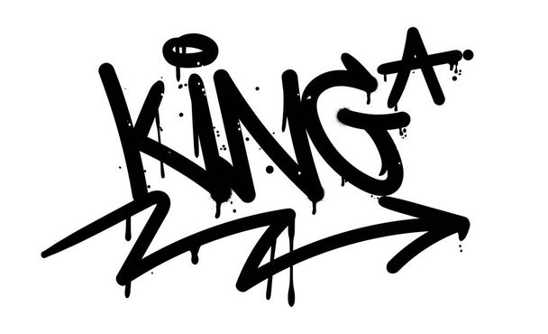 Kral grafiti etiketi  - Vektör, Görsel