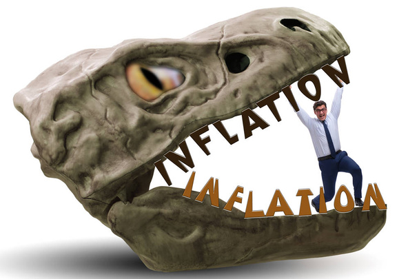 Üzletember-infláció üzleti koncepció - Fotó, kép