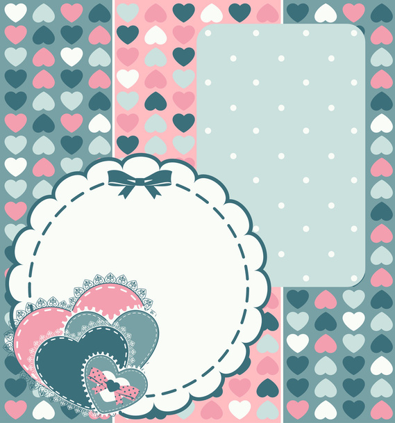 Vintage background with lace ornaments for Valentines day - Valokuva, kuva