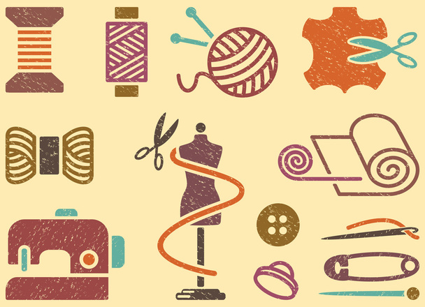 Sewing and needlework background - Vector, Image
