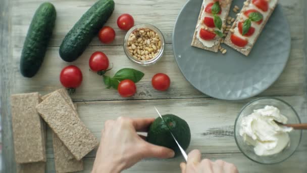 Pişirme Sağlıklı Veggie Sandviçler - Video, Çekim