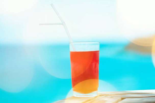 koktajl plaży latem - wakacje i urlop w stylu koncepcja - Zdjęcie, obraz