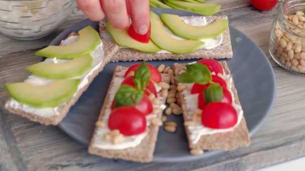 Cooking Healthy Veggie Sandwiches - Footage, Video