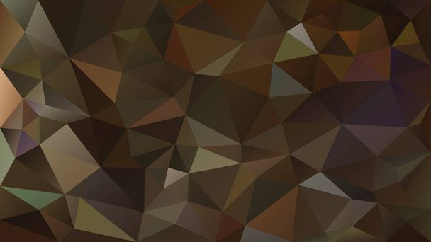 vector abstracte onregelmatige veelhoek - driehoek laag poly patroon - donker bruin kaki achtergrondkleur - Vector, afbeelding