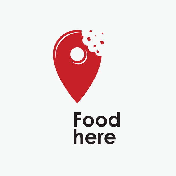 Vektorové logo jídlo zde - Vektor, obrázek