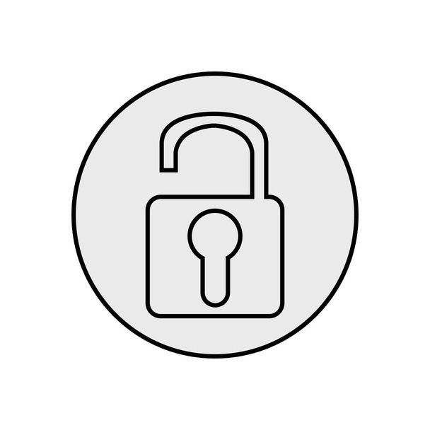 lock line icon, outline vector logo illustration, linear pictogram isolated on white eps 10 - Vector, Image