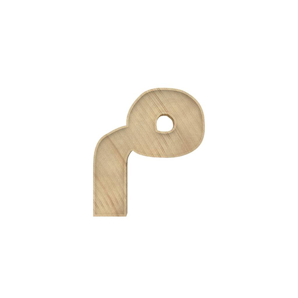 Mim Arabic Wooden bold alphabet letter different style 3d volumetric wood texture font set isolated on white background 3d illustration - Photo, Image
