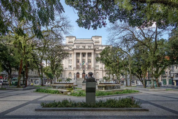 Platz visconde de maua und Rathaus von Santos - santos, sao paulo, brasilien - Foto, Bild