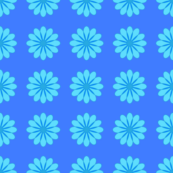 Patrón floral sobre fondo azul
 - Foto, imagen