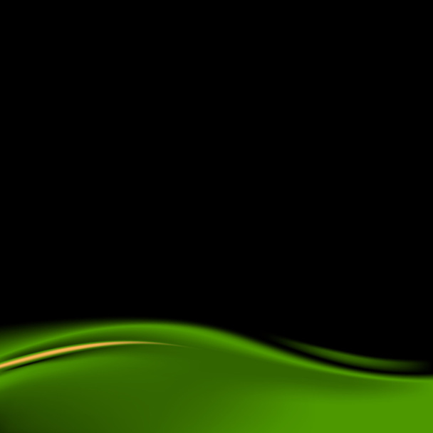 Зеленый занавес сцены на черном фоне
 - Вектор,изображение
