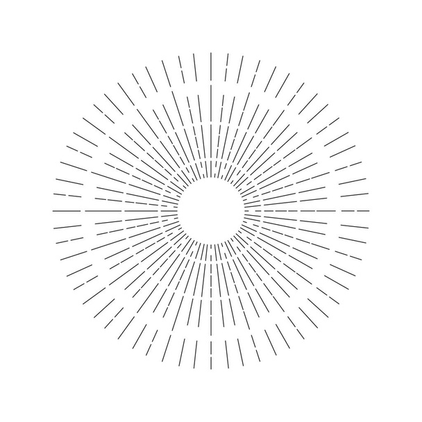 Sunburst roztržení nebo sluneční světlo linie umění vektorové ikona slunce pro aplikace a weby eps 10 - Vektor, obrázek