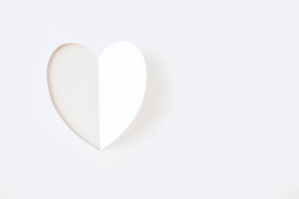 Paper heart cut from paper. - Фото, зображення