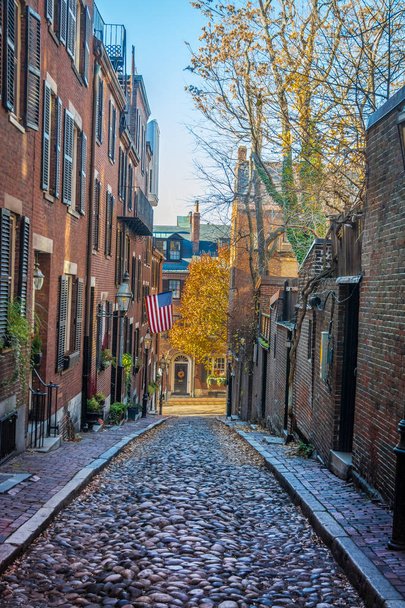 Acorn Street - Boston, Massachusetts, USA - Foto, imagen