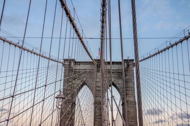 Brooklyn Bridge - Nowy Jork, Usa - Zdjęcie, obraz