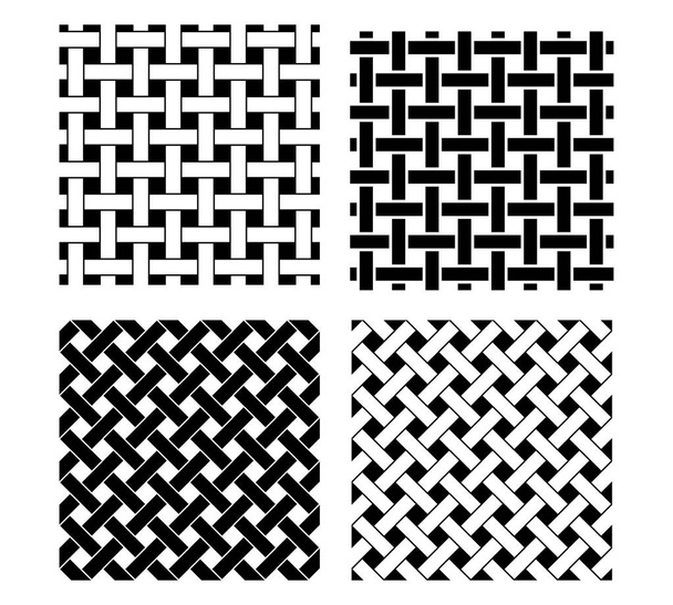 Modèle de nœud sans couture en noir et blanc, art vectoriel
 - Vecteur, image