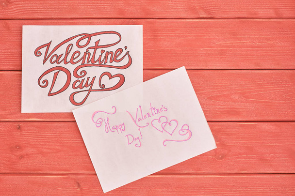 there is a red-black and pink-purple font, free space for inserting design materials, suitable for a variety of solutions for Valentine's day - Foto, immagini