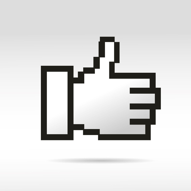 thumb mauszeiger mouse social network handzeichen business internet link button I like - Vector, Image