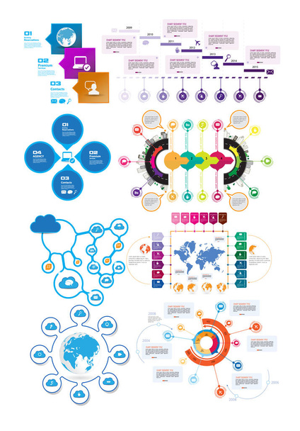 Infografikus vektorelemek üzleti szemléltetéshez - Vektor, kép