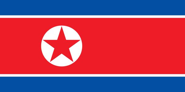 Észak-korea zászló - Vektor, kép