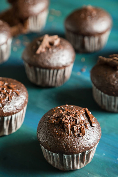 Chocolate Muffins on the Table - Foto, Bild