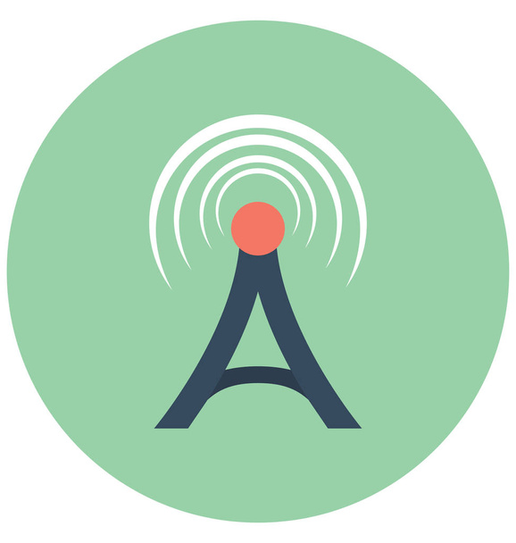Icono de Vector Aislado de la Torre Wifi que se puede modificar o editar fácilmente
 - Vector, Imagen