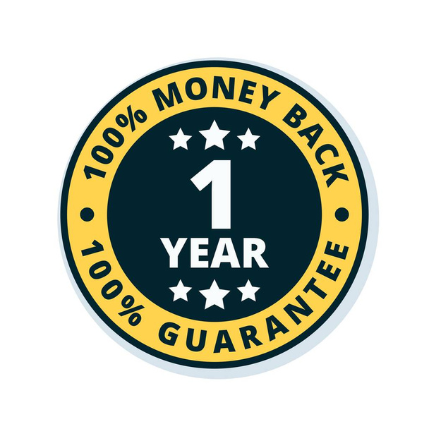 one year money back guarantee icon, vector illustration      - Vector, Image