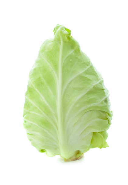 Green cabbage isolated on white background  - Foto, Imagen