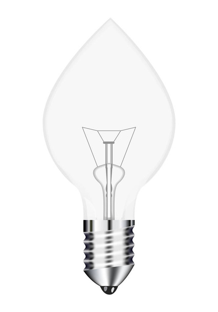 Vector illustration electric lamp filament, realistic effect, isolated clip art on transparent background - Vector, Image