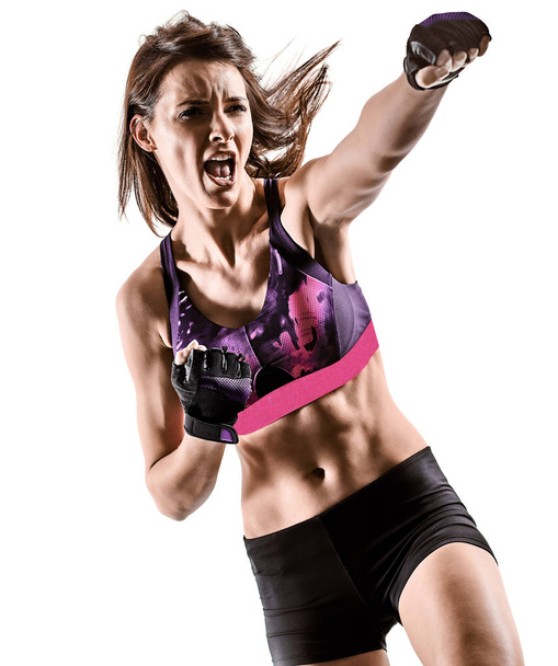 cardio boxing cross core workout fitness exercise aerobics woman - Foto, Bild