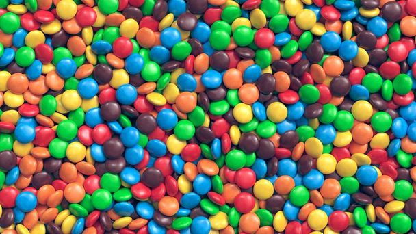 Huge pile of colorful coated chocolate candies background - Photo, Image