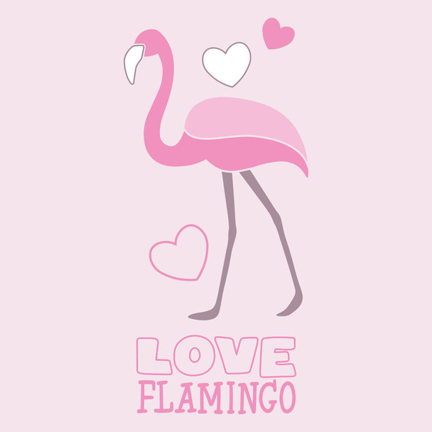 Vector hand drawn illustration of flamingo - Vector, Image